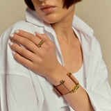 Schraubenarmband Leder
