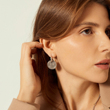 Boucles d'oreilles créoles Monnaie Acropole