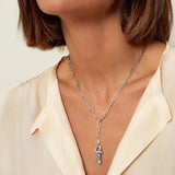 Fine chain collar Shackle Pendant