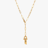 Fine chain collar Shackle Pendant