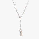 Fine chain collar Shackle Pendant