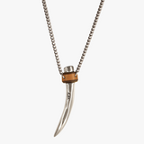 Fang V Leather Necklace