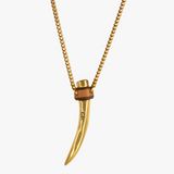 Fang V Leather Necklace