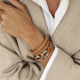 Foto de Detalle de Pulsera en baño de Plata con modelo de CXC