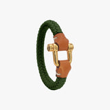 Pulseira Grilhão Cordão Trançado