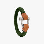 Pulseira Grilhão Cordão Trançado