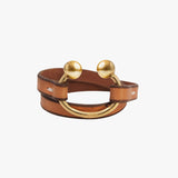 Dumbbell Leather Bracelet