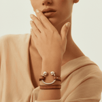 Dumbbell Leather Bracelet