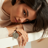 Pulsera Anilla Moneda Gladiador Borla