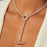collier Boules Coulissant Cuir