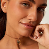 collier Cœur Cadenas Cuir