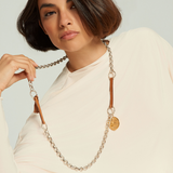 Collar largo cadena Moneda Gladiador Borla