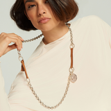 Collar largo cadena Moneda Gladiador Borla