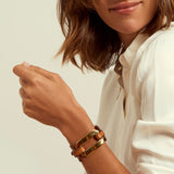 Octagon Leather Bracelet