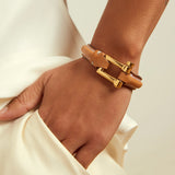 Pulsera Grillete Cuero Duna