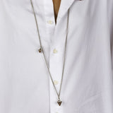 Foto de Detalle de Collar en baño de Plata con modelo  de CXC