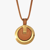 Collana On - off Pelle