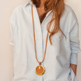 Collana On - off Pelle